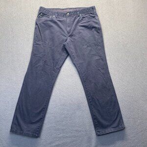 G.H. Bass & Co. Gray Pants Men 38X32 Stretch Cotton  Modern Straight Zip Stretch